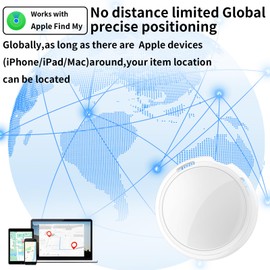 No Subscription Mini GPS Tracker for Vehicles Work with Find My(iOS Only)Magnetic Case Real Time Air Tracker Tag Hidden Car Location Tracking Device Global Coverage No Monthly Fee or SIM Card Required
