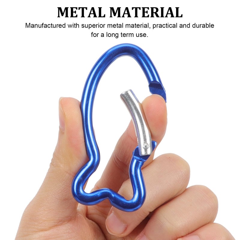BESPORTBLE Pack of 10 Stainless Steel Carabiners: High Performance Spring
