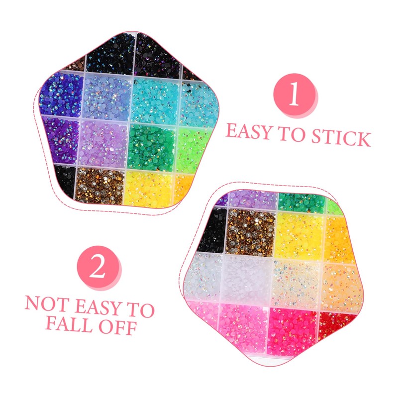 OHPHCALL 24000pcs Nail Gems Charms Beads for Face DIY Craft