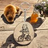 Promotech Pooh the Bear Makes Cycling Tour Handmade Laser Engraved