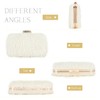 SUKUTU Feather Evening Bag for Women Shoulder Acrylic Box Bag