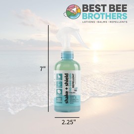 Natural Insect Body Mist Mosquitoes and Ticks for Adults and Kids by Best Bee Brothers 8oz 4 Pack