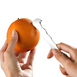 VANYI Orange Peeler Tool & Citrus Peeler- 304 Stainless Steel Fruit Peeler for Oranges, Grapefruits, Lemons | Ergonomic Safe Cutter & Slicer, Easy Peel Skin Remover