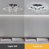 FRIXCHUR 20.4" Crystal Ceiling Light Modern LED Crystal Chandeliers Large
