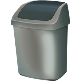Curver 167910 Swing Dustbin Polypropylene 25 x 20 x 38 cm Silver/Anthracite