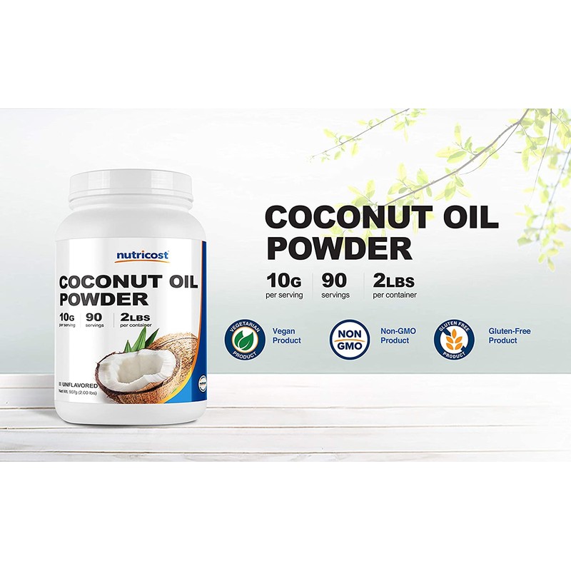 Nutricost Coconut Oil Powder 2 LBS (90 Servings) - Non-GMO