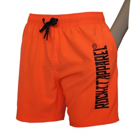 ROCK-IT Apparel® Men's Swimming Shorts Board Shorts for Beach Sea Surfing Sizes S-5XL Black, orange