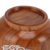 Wooden Rice Bowl Jujube Wood Anti Scald Exquisite Elegant Round