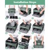 BAIXIXIG Golf Trunk Organizer, 2-Layer Storage with Shoe Pocket, Storage