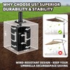 SERABETTO In-Ground Umbrella Base, 2200lbs Capability In-Ground Umbrella Holder, Outdoor