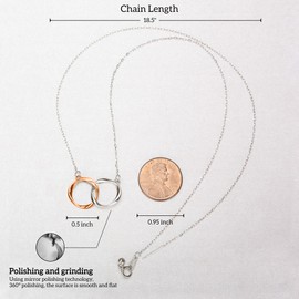 TZPI Mother Daughter Necklace S925 Sterling Silver Daughter Necklace as Mother's Day Gifts from Daughter,2 Circle Infinity Mom Necklace as Birthday Gifts for Mom from Daughter from