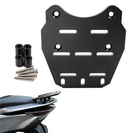 Motorcycle Rear Pannier Rack Motorcycle Luggage Holder CNC Aluminium Alloy Pack Carrier Bracket PCX 125 150 2014 2019 (Black)
