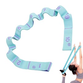 Yoga Strap with Loops - Workout Band with 10 Loops | Elastic Fitness Strap for Home Workout, Exercise, Pilates and Gymnastics