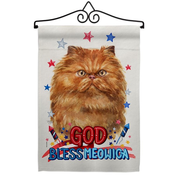 Breeze Decor Patriotic Tan Persian Garden Flag Set Wall Hanger