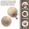 Zorfeter 20 Pcs Unfinished Wood Ball Knobs, 1-1/2 Inch Dia.