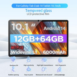 NOUKAJU Screen Protector for Callsky-Tab Ctab 10 Tablet 10.1inch, HD Tempered Glass,9h Hardness,Scratch,Anti-Fingerprin,Tempered Glass Film Guard for Callsky-Tab Ctab 10[2 Pack]