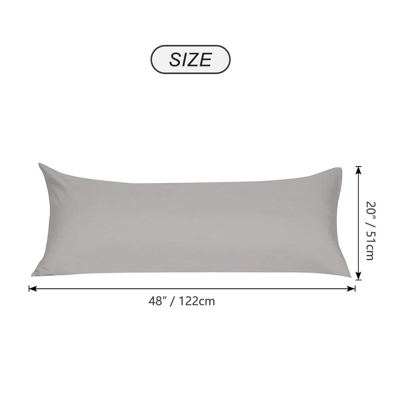 sourcing map Soft Brushed Microfiber Body Pillow Cover with Zipper