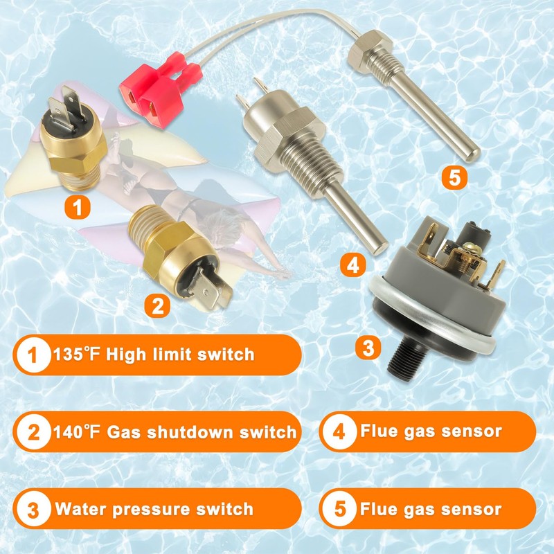 HUAREW Pool Heater Repair Kit Compatible with Pentair Mastertemp Max-E-Therm