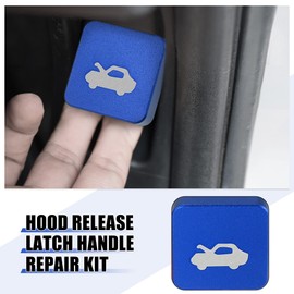 ABSOPRO Hood Latch Release Handle Repair Kit for Honda Civic 1996-2011, CR-V 1997-2006, Element 2003-2011 - Aluminum Alloy Blue