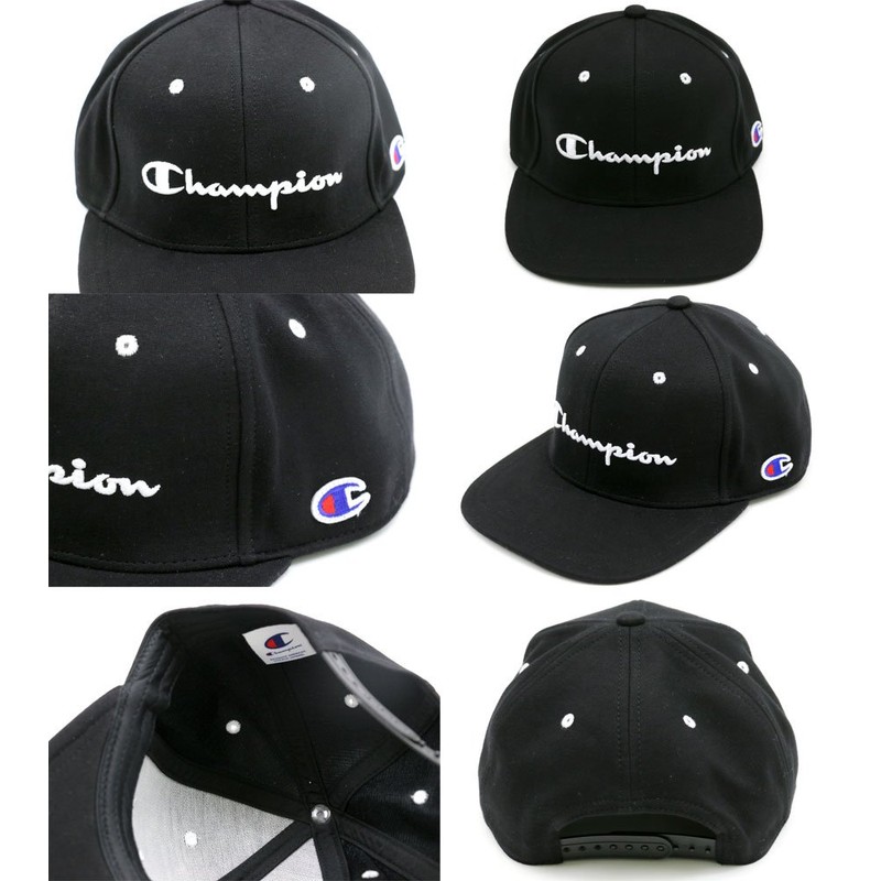 Champion Baseball Cap, Embroidered, Black, One Size Fits All