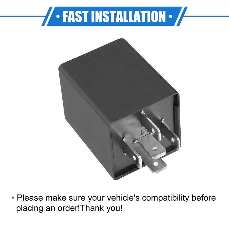 X AUTOHAUX Electronic LED Flasher Relay Fix, 5 Pin EP27