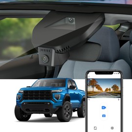 Fitcamx 4K Dash Cam Suitable for GMC Canyon 2023-2026 AT4 AT4X Elevation Denali (Has Auto-Dimming), OEM Factory Look, 2160P UHD Video, WiFi & APP, Loop Recording, G-Sensor, Plug & Play, 64GB Card
