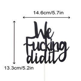 Adorno para tarta con texto en inglés «We Did It» para felicitaciones