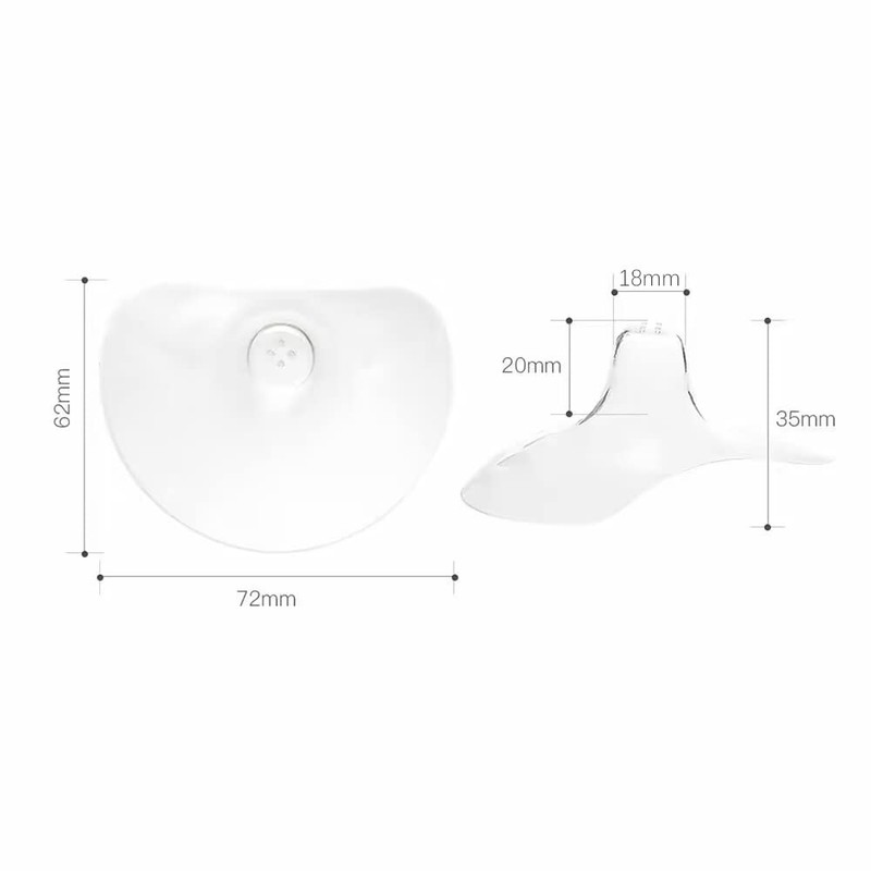 haakaa Nippleshield Silicone Nipple Shields for Breastfeeding with Carry Case