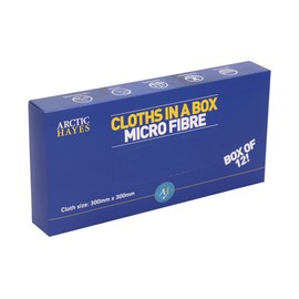 Arctic Hayes Microfibre Cloths, All Purpose Cleaning Microfibre Towels, Box of 12, Light Blue