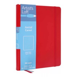 Artist's Loft Diario Bullet Journal Color Rojo Hoja Punteada 192 Páginas