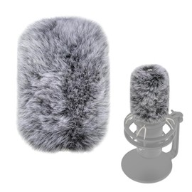 Cubilux Windscreen for Hyperx Quadcast s, MIC Wind Muff, Windshield, Dead Cat, Pop Filter, Muff Windshield Windjammer Deadcat Compatible with Hyperx Quadcast s Microphone Indoor/Outdoor Use, Gray