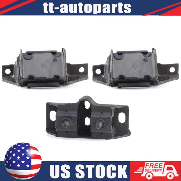 Anchor 3 PCS Motor and Transmission Mount Kit for Mustang