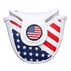 PU Leather USA Flag Golf Half Mallet Putter Club Cover