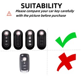 RUXYAXFOL TPU Car Key Case Compatible with FIAT 500 Punto, Bravo, Brava, Panda, Doblo, Ducato, Idea, Line, Ulysse, Type, Lance, Ypslon, Delta, Musa, 2 Pieces, White Gold