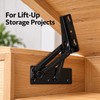 2-Pack 80° Spring-Assisted Lift-Up Hinges for Cabinet Doors & Furniture
