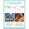 LianSan Metal Bifocal Reading Glasses for Women,Stylish Half Rim Zero