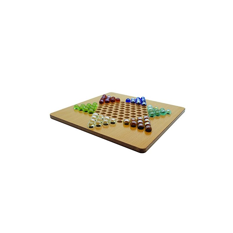 TCG Toys Solid Wood Chinese Checkers, 10"