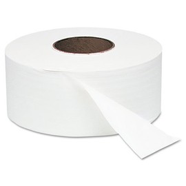 White Jumbo Roll Bath Tissue, 9" dia, 1000 ft, 12 Rolls per Case