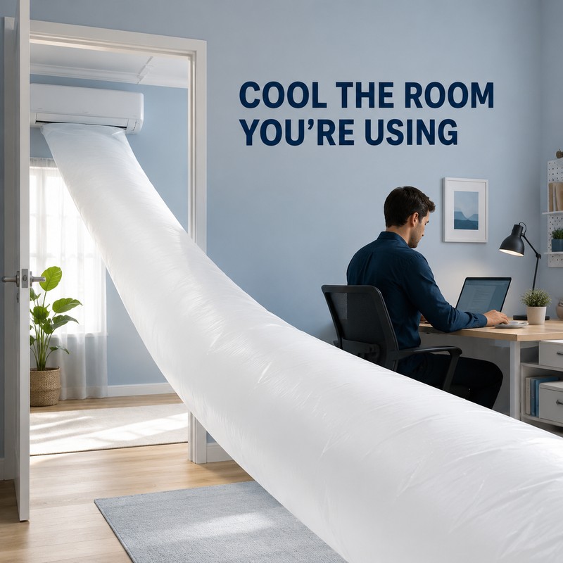 Flexible Air Conditioner Blowing Bag Duct, 32.8–65.6 ft Length Options