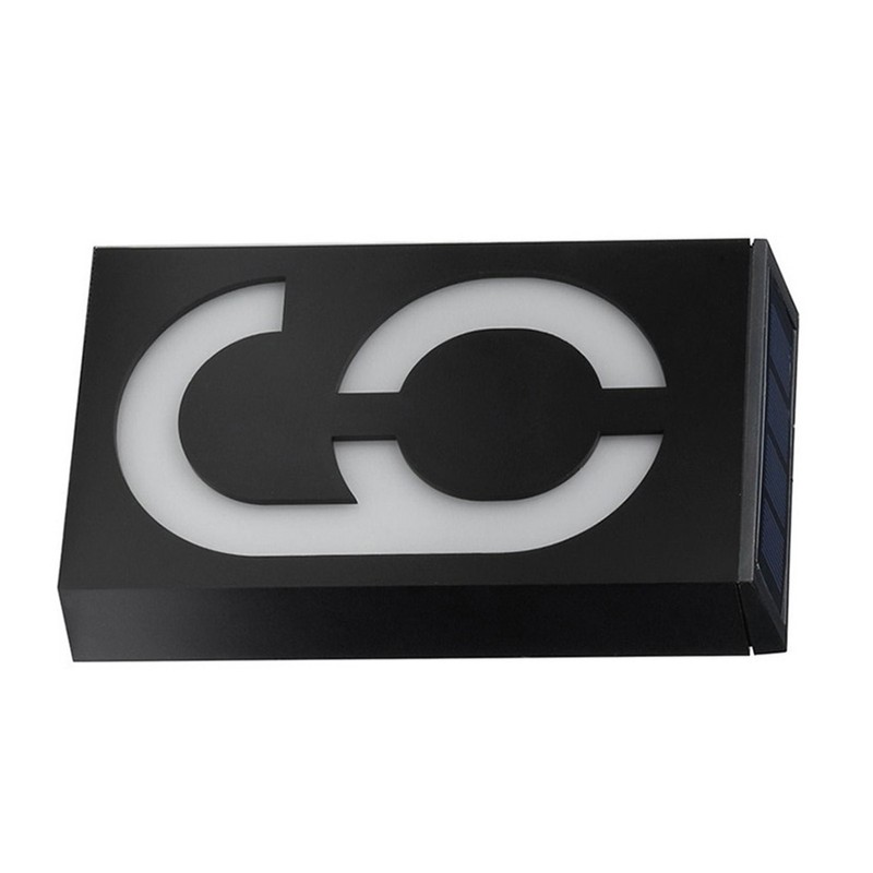 Solar House Number Solar Powered 1000mAh Rechargeable LED Illuminated Address