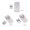 3Pcs White Twin Stretch Needle Double Twin Needles Pins (3