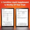 L Carnitine Supplement Liquid 3000 mg, with BCAA Sports Supplements,