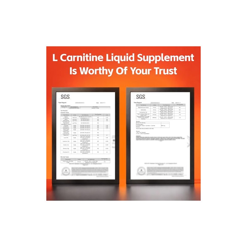 L Carnitine Supplement Liquid 3000 mg, with BCAA Sports Supplements,