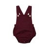 LOPJGH Newborn Baby Summer Romper Unisex Solid Color Button Jumpsuit