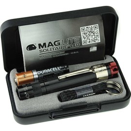 Maglite, Solitaire Spectrum Series LED Flashlight, AAA, Black Body, Red LED Light