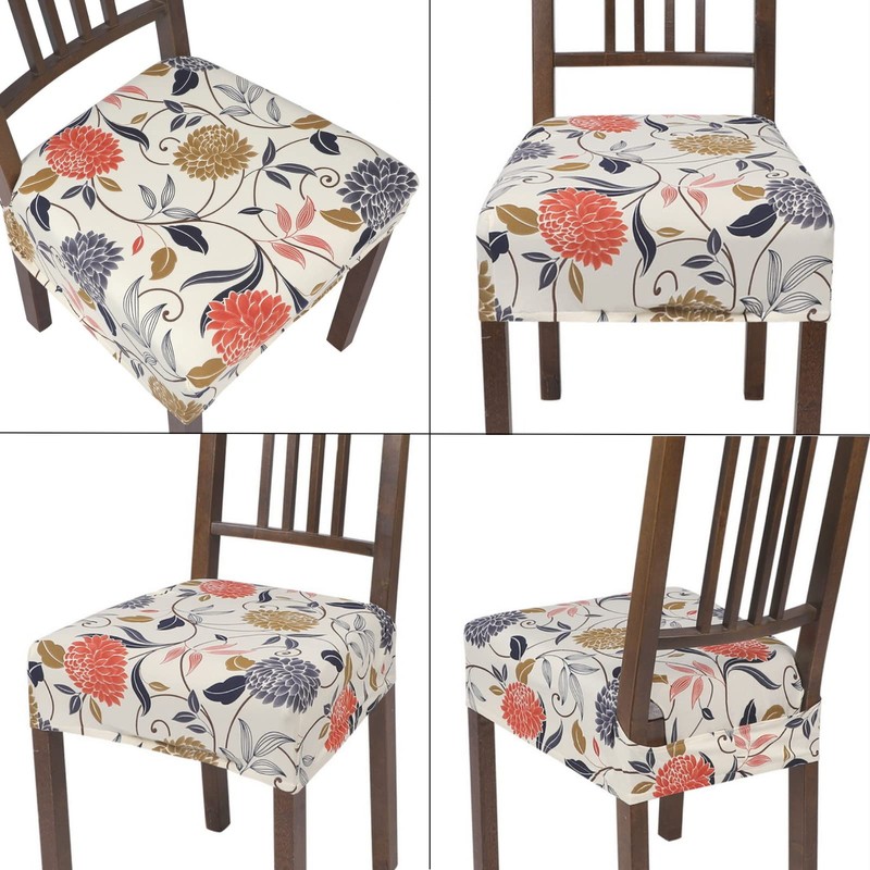 SearchI Stretch Dining Chair Seat Covers Set of 4, Soft