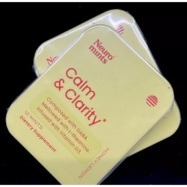Neuro Mints Calm & Clarity w/ GABA L-theanine Vitamin D3 2pk 24 Pcs Honey Lemon