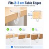 BHFOW 48 PCS Clear Tablecloth Clips for Tables, Acrylic Table