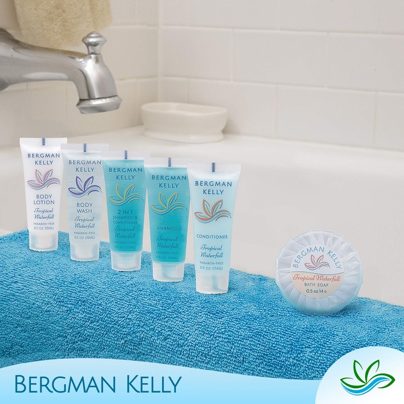 BERGMAN KELLY Rectangular Hotel Soap Bars, Shampoo & Conditioner 3-Pc