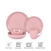 September Promotion 20 Pc Pink Ceramic Dinnerware SetWholesale Restaurant Ceramic